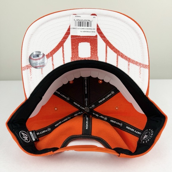 San Francisco Giants '47 Brand Captain City Connect Orange Snapback Hat Cap NEW - Picture 8 of 9